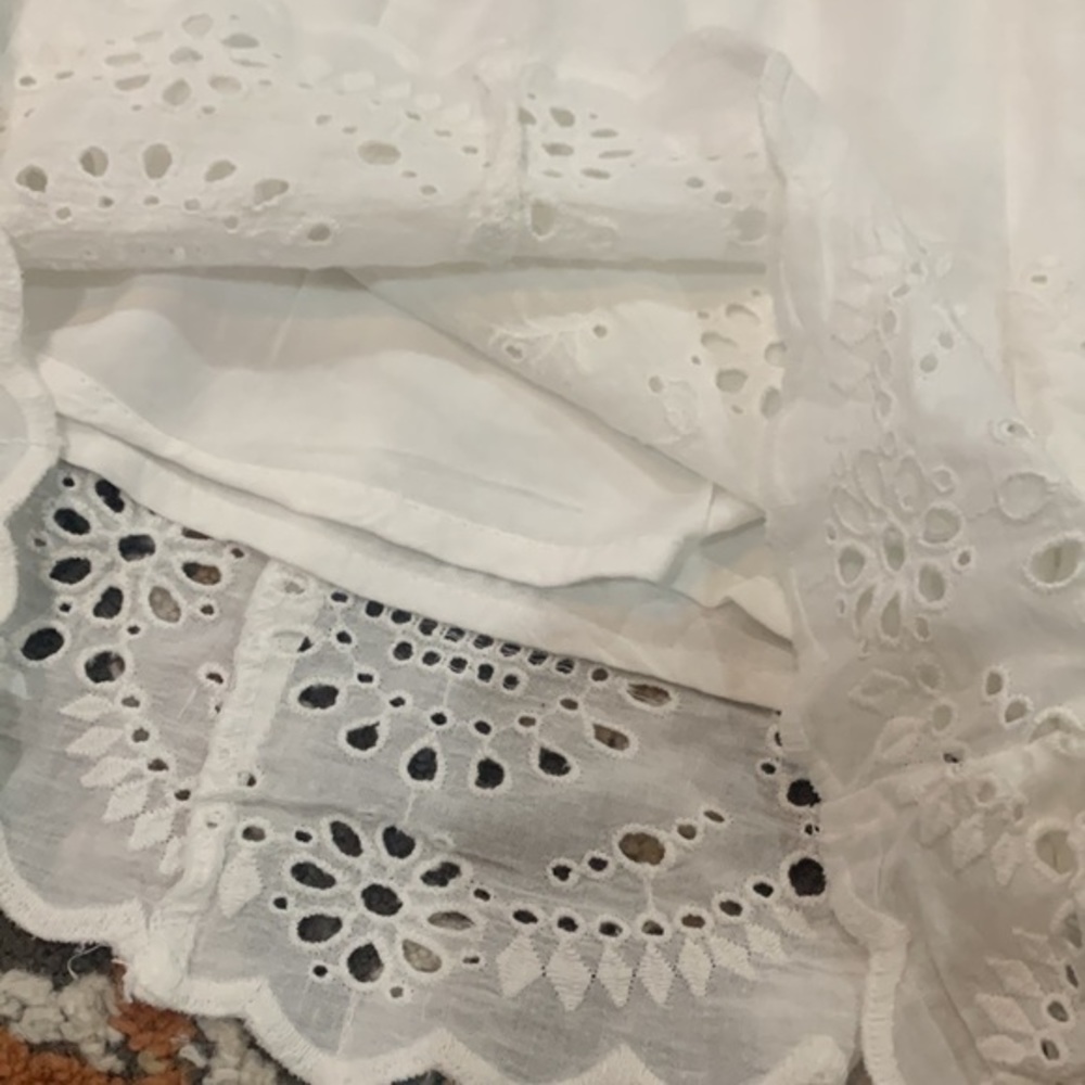 NWT Versona White Lace Bottom Shorts‎ Elastic Waist Women’s Size XL - Picture 4 of 7